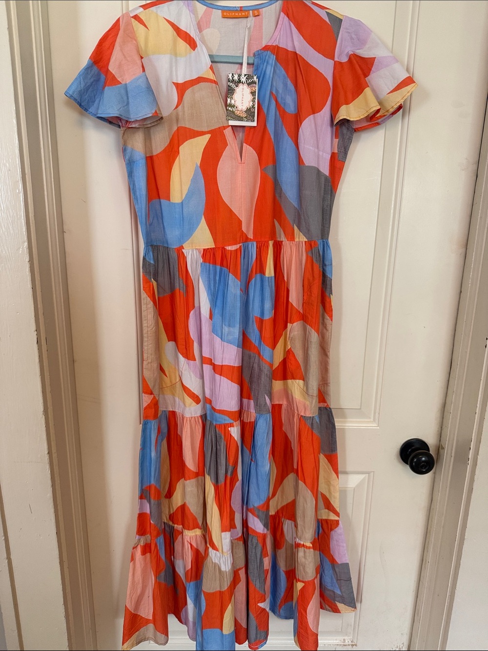 Oliphant V Neck Maxi Moma Red Size S NWT